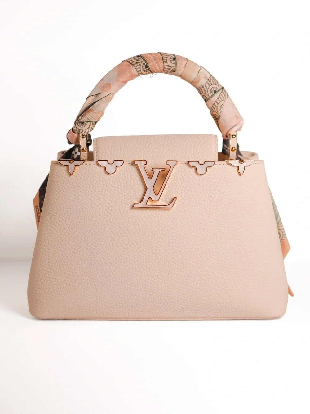 NWT Louis Vuitton Capucines BB Shoulder Bag Handbag Quartz Taurillon Leather